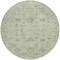 Homeroots 8' Artichoke Green Beige And Gray Round Damask Washable Indoor Outdoor Area Rug 604176 - alternate 6
