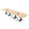 Skutchi Designs 14ft Conference Table W/ Power Unit | 14 Person Modular Arc Rectangle Meeting Table | Harmony Series HAR-AREC-48X168-T.BK-K525-EBLK - alternate 1