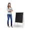 Crestline Products Marquee Easel (natural hardwood)  White dry erase/black chalk 31200 - alternate 6