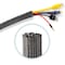 Maximm 6ft 1/2" Split Wire Loom Cable Management Cord Protector, Black SCW-6FT-.50-BL-1PK - alternate 1