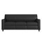Flash Furniture Agent 3 Piece Reception Set with Charging Banks and Solid Wood Legs in Black LeatherSoft BT-827U-SET-BLK-GG - alternate 4