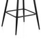 Elama 2 Piece Velvet Tufted Bar Chair in Black with Metal Legs ELM-222-BLK - alternate 5