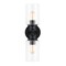 Jonathan Y Jules Edison 16.5" Cylinder 2-Light Iron/Seeded Glass Farmhouse Contemporary LED Wall Sconce, Black JYL7577A - alternate 7