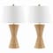 Jonathan Y Laura 27" Coastal Designer Woven Rattan/Metal Wicker Hourglass LED Table Lamp, Natural, 2PK JYL4048A-SET2 - alternate 5