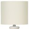 Homeroots 17" Cream Ceramic Geometric Table Lamp With Cream Drum Shade 545875 - alternate 3