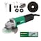 Wrightmaster 4.55A Corded 4-1/2 in. Angle Grinder with Coated Handle, 1000W Motor, Multifunctional&Compact ZR-125BC - alternate 1