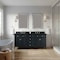James Martin Vanities Brittany 72" Double Vanity, Black Onyx, w/ 3 CM Phantome Eclos Top 650-V72-BKO-3PHT - alternate 4