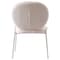Leisuremod Celestial Boucle Dining Side Chair with White Powder Coated Iron Frame, White CCW-23W - alternate 3
