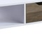 Homeroots 44" White and Black Melamine Veneer And Metal Coffee Table With Drawer And Shelf 490563 - alternate 4