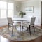 Homeroots 8' Gold Blue And Brown Round Floral Washable Indoor Outdoor Area Rug 604152 - alternate 8