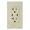 Leviton Duplex Outlet, USB C, Ivory 20A, 125V T5835-I - alternate 2