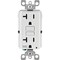 Leviton SmartlockPro Self-Test 20A White Residential Grade Tamper & Weather Resistant 5-20R GFCI Outlet R12-GFWT2-0KW - alternate 1
