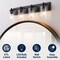 Jonathan Y Irving 27.75" 4-Light Seeded Glass/Iron Modern Contemporary LED Vanity Light, Black JYL7558B - alternate 8