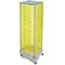 Azar Displays Four-Sided Pegboard Tower Floor Display, Rotating Wheeled Base, 16 in W x 67 in H, Yellow 700407-YEL - alternate 1