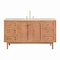 James Martin Vanities Laurent 60 in. Single Vanity, Light Natural Oak, w/ 3 CM Lime Delight Quartz Top 545-V60S-LNO-3LDL - alternate 1