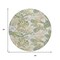 Homeroots 8' Ivory Wheat And Olive Green Round Botanical Leaves Washable Indoor Outdoor Area Rug 618408 - alternate 7