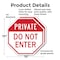 Signmission Private Do Not Enter, 10 inch X 10 inch, Plastic Sign, 2PK OC-P-2PACK-10-137 - alternate 6