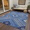 Homeroots 9' X 12' Blue Gray And Ivory Tribal Washable Indoor Outdoor Area Rug 598104 - alternate 6