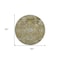 Homeroots 8' Brown Green And Gray Round Floral Washable Indoor Outdoor Area Rug 604068 - alternate 5