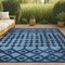 Jonathan Y Peralta Moroccan Diamond Navy 5 ft. x 8 ft. Indoor/Outdoor Area Rug IBZ103B-5 - alternate 1