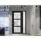 Vdomdoors Front Exterior Prehung FiberGlass Door Frosted Glass / Manux 8552 Matte Black / Sidelight Exterior MANUX8552EXD-BLK-W30+12 x H80-LH - alternate 5