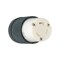 Pass & Seymour Turnlok Locking Connector, 2 -Pole, 30 A, 125 V, IP20, NEMA: NEMA L5-30R, Black/White L530CCCV3 - alternate 2