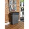Toter 23 Gallon Slimline Rectangular Trash Can, Dark Cool Gray SL023-00125 - alternate 2