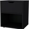 Homeroots 20" Black Wood One Drawer Nightstand 553689 - alternate 11
