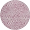 Homeroots 8' Plum And Ivory Round Abstract Washable Indoor Outdoor Area Rug 599006 - alternate 5