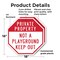 Signmission Private Property Not a Playground K, 18 inch X 18 inch, Plastic Sign, 2PK OC-P-2PACK-18-162 - alternate 5