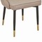 Leisuremod Allure Tufted PU Leather Side Dining Chair, Gold Accent Base AC52TP - alternate 7