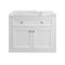 James Martin Vanities Chicago 36 in. Single Vanity, Glossy White, w/ 3 CM Carrara Marble Top 503-V36-GW-3CAR - alternate 1