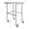 Amgood 30in D x 24in L Stainless Steel Open Base Table, 3in Casters AMG WT-3024-RCB-WHEELS-Z - alternate 1