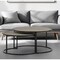 Homeroots Set of Two 32" Gray And Black Concrete And Metal Round Nested Coffee Tables 520635 - alternate 7