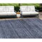 Homeroots 8' X 10' Navy Blue And Gray Striped Washable Indoor Outdoor Area Rug 588103 - alternate 1