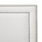 Homeroots White Solid Wood Full Upholstered Faux Leather Bed with Nailhead Trim 544911 - alternate 6