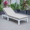 Leisuremod Chelsea Modern Outdoor White Chaise Lounge Chair With Beige Cushions CLW-77BG - alternate 7