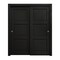 Sartodoors Sliding Closet Bypass Doors 48 x 96 inches, Ego 5010 Painted Black Oak, Rails Hardware Set, Wood EGO5010DBD-CHK-4896 - alternate 1