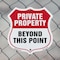 Signmission Private Property Shield Sign Private Pro, 6 Inch X 6 Inch, Plastic Sign SHI-P-6-444 - alternate 3