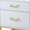 Homeroots 20" Gold And White End Table With Two Drawers 544087 - alternate 5