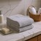 Homeroots Set of Two Light Gray Cotton 13" X 13" Quick Dry Terry Cloth Washcloths, 2PK 700344 - alternate 3