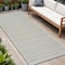 Homeroots 8' Cream and Beige Geometric Distressed Indoor Outdoor Runner Rug 558814 - alternate 1