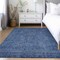 Homeroots 8' X 10' Navy Blue And Blue Southwestern Washable Indoor Outdoor Area Rug 587071 - alternate 8