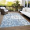Homeroots 8' X 10' Denim Blue And Ivory Abstract Washable Indoor Outdoor Area Rug 612650 - alternate 7