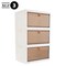 Home-Complete Set of 3 Collapsible Storage Bins - 23Qt Capacity Organizers with Lids and Front Doors ST-CLPBIN-SML3 - alternate 5