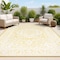 Jonathan Y Sinjuri Medallion Textured Weave Yellow/Cream 4 ft. x 6 ft. Indoor/Outdoor Area Rug SMB101I-4 - alternate 1