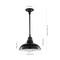 Jonathan Y Jasper 12.25" 1-Light Farmhouse Industrial Indoor/Outdoor Iron LED Pendant, Black JYL7611B - alternate 6