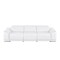 Homeroots 107" White Top Grain Leather Reclining USB Sofa 643697 - alternate 1