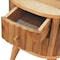 Homeroots 18" Natural Solid Wood Oval Two Drawer Nightstand 651547 - alternate 5