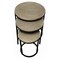 Homeroots Set Of Three 19" Black And Silver Round Nested Tables, 3PK 488533 - alternate 4